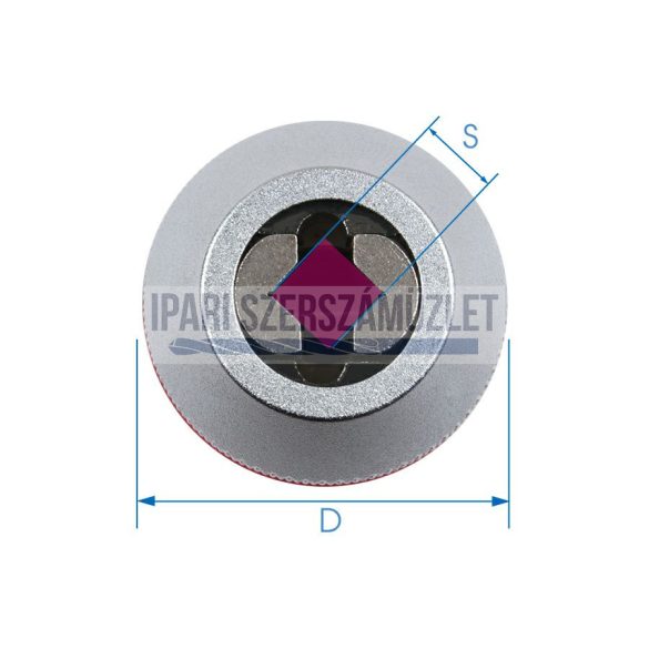 Racsnis menetfúró-hajtó tokmány 1/2" D=38.5mm bef.6-12mm King Tony 39124012M
