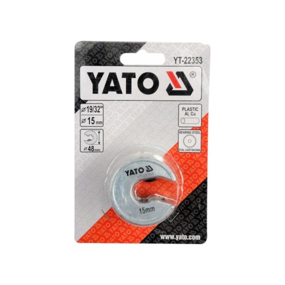 Csővágó 15mm (réz, alu, műanyag) Yato YT-22353