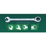 Dupla racsnis csillag-villáskulcs 13 mm Sata ST43609/089824