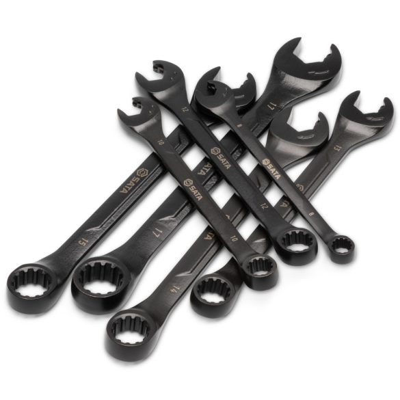 SATA csillag-villáskulcs készlet 7 részes (8-17 mm) Black Edition ST47530/F182631 