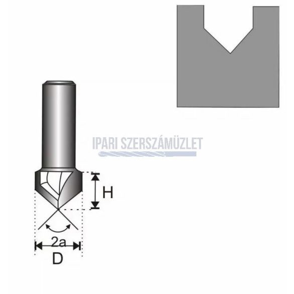 Felsőmarókés V-alak 8mm 031402-0435 Dedra 07F054B 