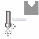 Felsőmarókés V-forma 8x8mm/8mm Dedra 07F052B