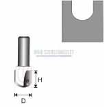 Felsőmarókés U-alak 12.7x19.6mm R6.35mm/8mm Dedra 07F072B