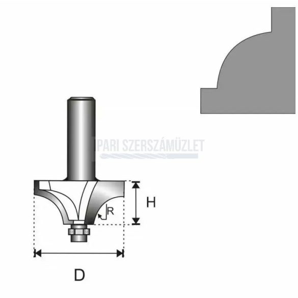 Felsőmarókés csapággyal 35.2x16xR11.1mm/8mm Dedra 07F132B