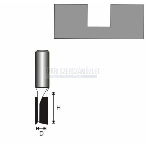 Felsőmarókés egyenes 12x25mm/12mm Dedra 07F023C