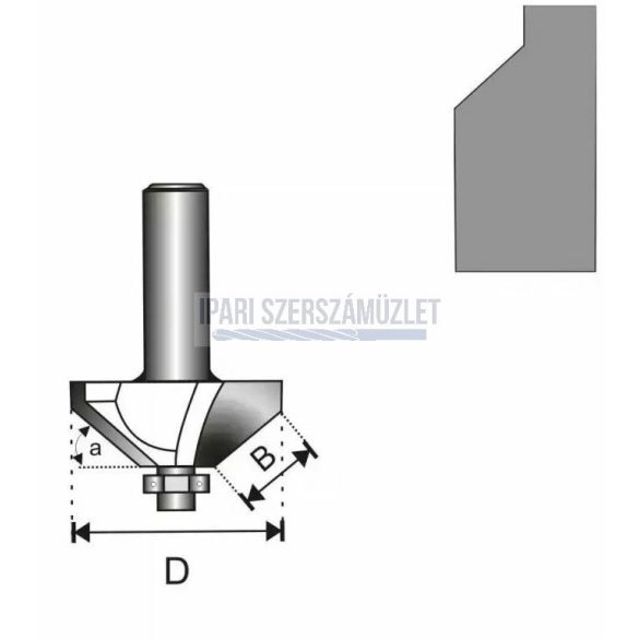 Felsőmarókés 26.6xx9.52mm/6mm Dedra 07F101A