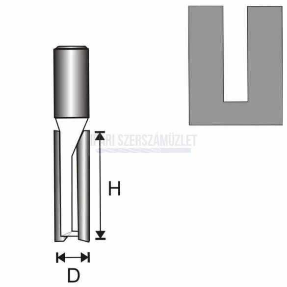 Felsőmarókés 10x50/8mm HM Dedra 07F031B