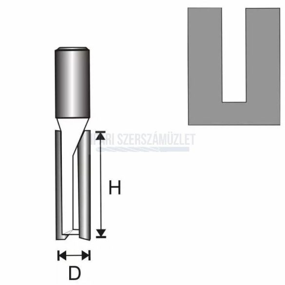 Felsőmarókés 10x50mm/12mm HM Dedra 07F031C