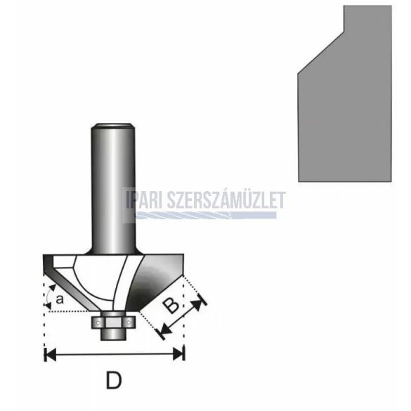 Felsőmarókés 35.5x15.9mm/8mm Dedra 07F102B