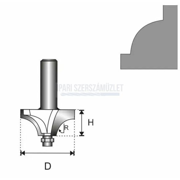 Felsőmarókés 34.9x15xR11.1mm/12mm Dedra 07F143C