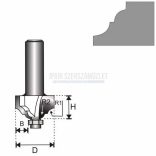 Felsőmarókés 39.3x15.9xR24.7mm/8mm Dedra 07F162B