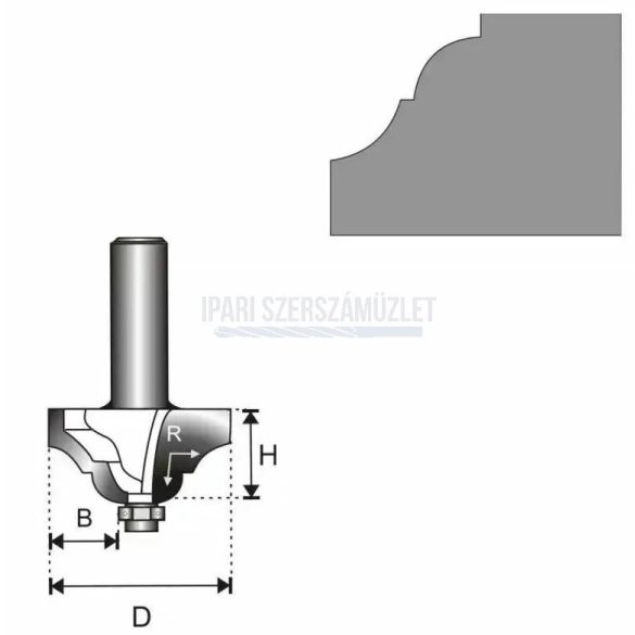 Felsőmarókés 28.6x11.7xR4.1mm/6mm Dedra 07F171A