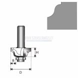 Felsőmarókés 25.7x9.7x6.35xR3.17mm/8mm HB Dedra 07F191B