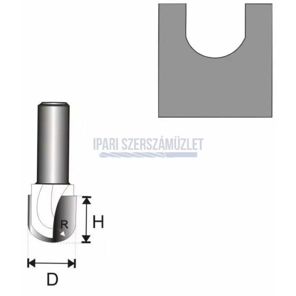 Felsőmarókés 6.35x15.5mm R3.17/8mm Dedra 07F071B