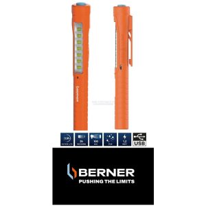 Led lámpa Pen Light 7+1, micro USB Berner 200559